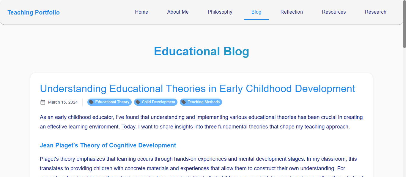 Blog Section